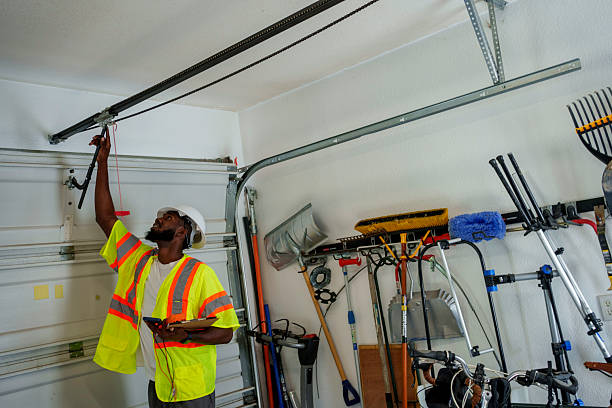 Professional Garage Door Panel Replacement technician working in New Richmond, WI